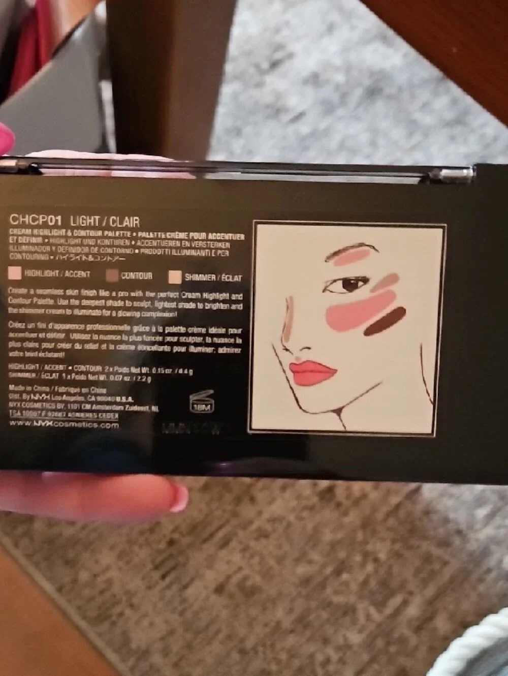 NYX Cream Highlight & Contour Palette — Light & Neutral Beige Shades